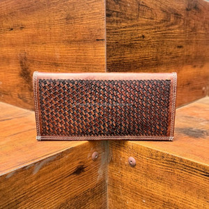 Nouvel arrivage de portefeuille long pour hommes sculpté à la main en cuir Offre Spéciale de mode élégant porte-monnaie cadeau pour lui - Product Image 4