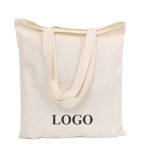 Bolsas de lona de algodón personalizadas, bolsas de mano de algodón con logotipo impreso personalizado, reutilizables, en blanco, promocional - Product Image 1