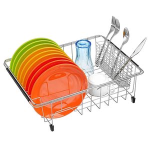 Panier organisateur de couverts en acier inoxydable, support à ustensiles, étagère de rangement pour comptoir de cuisine pour cuillères, fourchettes, couteaux et outils de cuisine - Product Image 6