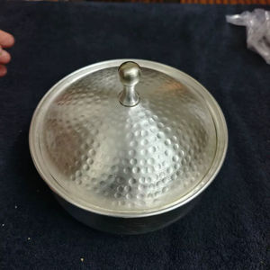 Compre un Tazón Grande Decorativo de Metal para Masa, Tazón Moderno de Acero Inoxidable, Vajilla, Tazón para Servir Masa, Tazón de Metal Hecho a Mano - Product Image 1