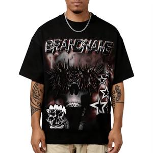 เสื้อยืดสกรีนลายแบบกำหนดเอง ผ้าฝ้ายวินเทจ แขนยาวแบบวาฟเฟิลสองชั้น ขาดรุ่ย ล้างสีด้วยกรด สำหรับผู้ชาย - Product Image 2