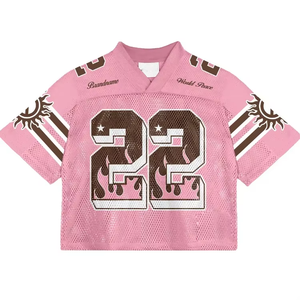 Maillot de football rétro personnalisé en maille respirante de haute qualité pour homme, style streetwear, impression par sublimation, collection 2026, coupe oversize, OEM - Product Image 1