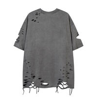 T-shirt surdimensionné à col rond pour homme, imprimé graphique personnalisé de haute qualité, effet vieilli, 100 % coton respirant