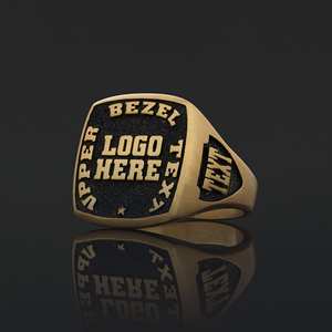 Bague d'université BOJ MCollege 028 personnalisée en argent avec diamant, bague de diplôme unisexe, certifiée GIA, micro-prix bas - Product Image 1