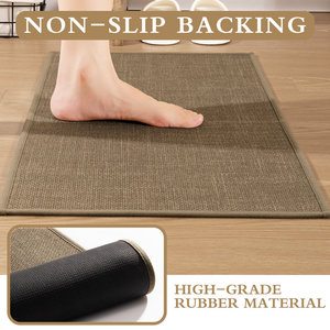 Tapis de salle de bain en mousse à mémoire de forme, rectangulaire, couleur avoine, antidérapant, tapis de maison - Product Image 3