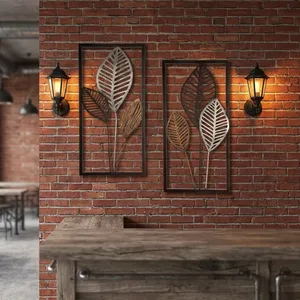Juego de 2 piezas de arte metálico para decoración del hogar |   Arte Decorativo Moderno de Metal para Colgar en la Pared, para Sala de Estar, Dormitorio, Oficina, Decoración de Interiores - Product Image 4
