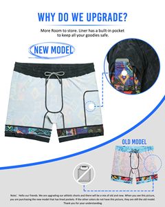 Men's Solid Quick Dry Lightweight Oxford Fabric Board Shorts with Elastic Waist and Pockets Casual Sport Style - Product Image 5