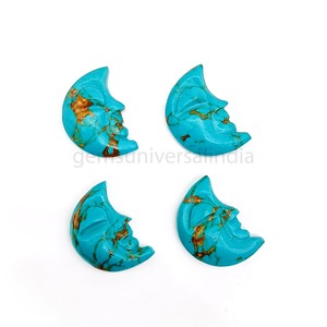 Cobre AAA Turquesa, Piedra Preciosa Lisa Tallada en Forma de Luna Creciente de 18mm, Venta al por Mayor para Fabricación de Joyas, Cristal Curativo y Artesanía - Product Image 6
