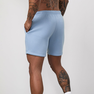 Shorts de sport décontractés d'été pour hommes avec logo personnalisé, en coton, taille élastique, unis, avec poche - Product Image 2