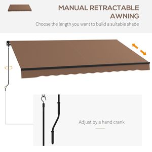 Toldo Retráctil para Balcón, Terraza o Jardín de 12x10 pies con Protección UV - Fácil Instalación y Mantenimiento - Product Image 4