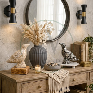 Estatua de pájaro hecha a mano con madreperla, estilo moderno, adornos decorativos para sala de estar, dormitorio, de Vietnam. - Product Image 3