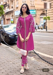 Heavy Rayon Women's <b>Kurti</b> Collection with Embroidery and Handwork - Product Image 5