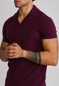 Camiseta Polo de Manga Corta para Hombre, Color Sólido, Estilo Casual, con Costuras, Camiseta de Verano para Hombre - Product Image 2