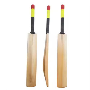 ZASSON SPORTS ZSF-B-4025 Batte de cricket en saule anglais de qualité supérieure, lame longue, style vintage, pour joueurs anglais, poignée multicolore - Product Image 1