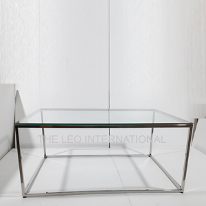 Luxurious Aluminum Metal With Glass Top <b>Gold</b> Plated Coffee <b>Table</b> Tree Shape Unique Design for Home Furniture Accent - Product Image 3