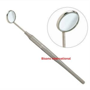 กระจกตรวจฟันแบบมีด้ามจับ ยี่ห้อ BISONS ป้องกันฝ้า ผลิตจากสแตนเลส อุปกรณ์ทันตกรรม - Product Image 1