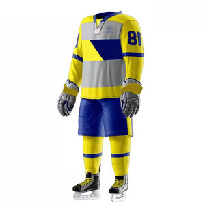 Uniforme de hockey sur glace de style moderne, vente en gros, design personnalisé, matériau 100% polyester, uniforme sportif unisexe - Product Image 3