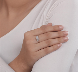 Anillo de Plata de Ley 925 con Baño de Oro de 18K y Diamante de Laboratorio, para Mujer, Compromiso, Boda, Moissanita VVS, Proveedor de Joyería - Product Image 5