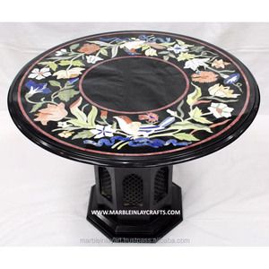 Mesa de nácar de mármol negro hecha a mano de la mejor calidad India al por mayor y de fabricación para la decoración del hogar - Product Image 2