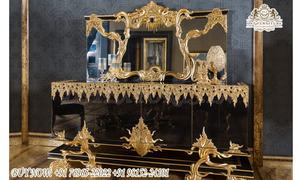 เฟอร์นิเจอร์ห้องรับประทานอาหารสไตล์ราชวงศ์ สีดำทอง ขัดเงา ผลงานชิ้นเอก โต๊ะรับประทานอาหารสีดำทอง แกะสลักลายทองดำ เฟอร์นิเจอร์ห้องรับประทานอาหาร - Product Image 4