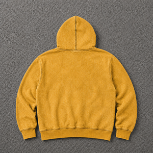 Sudadera con capucha extragrande dorada con estampado gráfico, estilo vintage lavado, de streetwear, con estampado de retrato llamativo, de felpa de algodón de alto gramaje, en oferta - Product Image 6