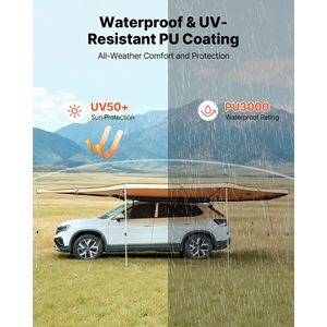 Tenda per Camion da 117 Piedi Quadrati con Veranda a 270 Gradi e Luci LED, Impermeabile UV50+, Tenda Laterale per Veicoli per Tutte le Condizioni Meteo - Product Image 6