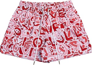 Shorts de basketball en mesh pour hommes, style streetwear, taille haute, élastique, logo frontal, 100% polyester, impression personnalisée unie - Product Image 4