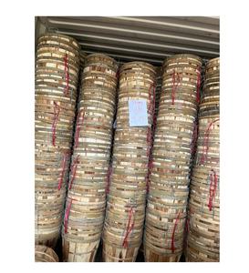 Paniers à boisseau en bois à attelles vintage pour conteneur de stockage transportant des fruits de mer Organisation de la maison Affichage de meubles déco au détail - Product Image 2