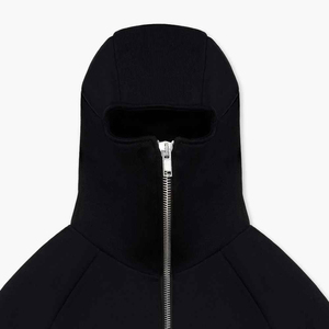 Sudadera con Capucha Oversize para Hombre, Estilo Hip Hop, Negra, con Diseño de Puntos de Diamantes de Imitación, Casual, Manga Larga, Personalizable, OEM - Product Image 5