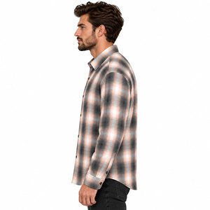 Chemises en flanelle pour hommes, chaudes, confortables, 100% coton, respirantes, classiques, à manches longues, boutons en corne, pour le travail, les occasions décontractées, les activités de plein air - Product Image 4