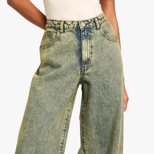 Pantalones Vaqueros Ajustados de Moda para Mujer, Cintura Alta, Transpirables, 100% Algodón, con Logotipo Personalizado - Product Image 6