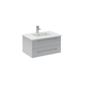 Gabinetes de Madera con 1 Estante y Tiradores Metálicos para Baño - Muebles para el Hogar Modernos, Listos para Armar, Fácil Montaje - Product Image 1