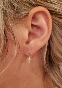 Pendientes de Oro de 14K con Diamantes Cultivados en Laboratorio, Diseño de Ojo, Colgantes de Doble Cara para Mujer, Joyería Fina Elegante, Regalo para Fiesta - Product Image 5