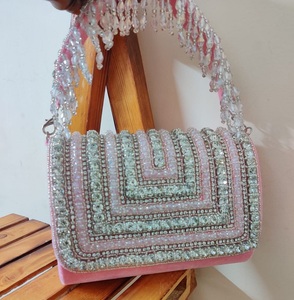 Stylish Designer <b>Beaded</b> Embroidery Waterproof Crossbody Handbag with <b>Large</b> Capacity ZIP Closure Handcrafted Adjustable Strap - Product Image 4