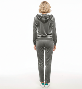 Conjunto Deportivo de 3 Piezas para Mujer, Invierno, Terciopelo Antibacterial, Sudadera de Peso Medio con Capucha, Manga Larga, para Deporte, Ocio y Jogging - Product Image 4