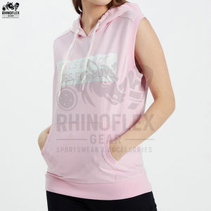 En gros Débardeurs à capuche de sport pour femmes, sans manches, en coton, pour l'été et l'entraînement, vêtements de sport - Product Image 5