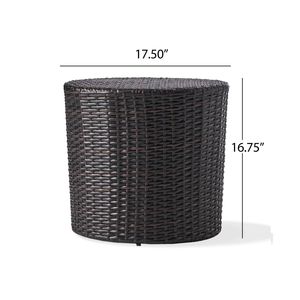 Tavolino da esterno Kingstown RD in vimini, design a barile - Product Image 6