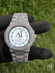 AARVA JEWELS นาฬิกาผู้หญิงหรูหราประดับอัญมณีรูปสี่เหลี่ยมผืนผ้า สายสแตนเลสและสายซิลิโคน ขนาด 27 มม. ระบบอนาล็อก ควอตซ์ นาฬิกาแฟชั่น - Product Image 1