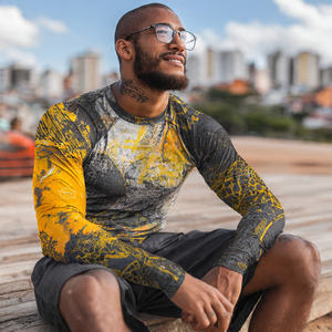 T-shirt de compression à manches longues pour homme, personnalisé, en polyester, pour sublimation - Product Image 1