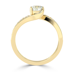 AJRETAIL 1.24 Carat G Color VS1 Clarity Natural Diamond Women's <b>Ring</b> 14K Gold Handcrafted Stunning Studded for Certified Size 5 - Product Image 5