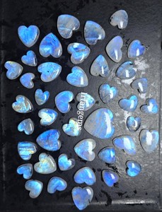 Wholesale Irfan Gems 100% Natural Blue Flashy Rainbow Moonstone Cabochon High Quality <b>Quartz</b> Smooth Oval Cut Loose Stone 20-40mm - Product Image 5