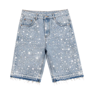 Premium Men's Denim Jorts Custom Design Casual Streetwear Shorts OEM Factory - Product Image 1