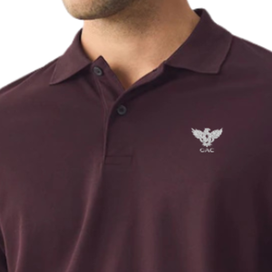 Camisa Casual de Algodón Jersey Color Granate para Hombre, Elegante Logotipo Bordado de las Alas de Fénix de GAC, Secado Rápido, Servicio OEM, Cómoda y Corta - Product Image 5
