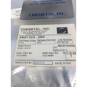 AMAT 0020-28989 PVD SHIELD LOWER 8" 101 G2 - Equipo y Piezas de Semiconductores de Confianza de la Marca Global Legacy - Product Image 2