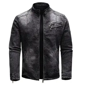 New Stylish Denim Jean Jacket Casual Wear Wholesale Male Top Quality Cotton Jeans Jacket Custom - Product Image 4