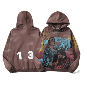 Conjunto de Sudadera con capucha unisex con lavado ácido personalizado 100% algodón ropa de entrenamiento y jogging trajes de chándal de talla grande de alta calidad con logotipo - Product Image 3