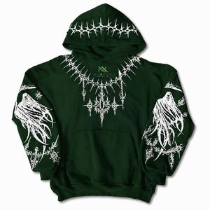OEM Service High Quality Sublimation Hoodie Dark <b>Aesthetic</b> Graphic Fashion Top Men - Product Image 3