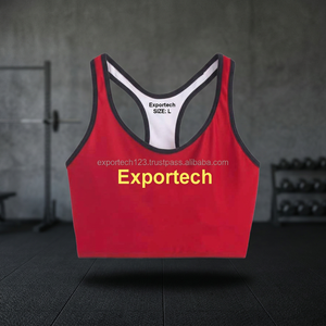 Sujetador deportivo para mujer con estampado personalizado, transpirable, de soporte medio, espalda cruzada y almohadillas extraíbles - Product Image 2