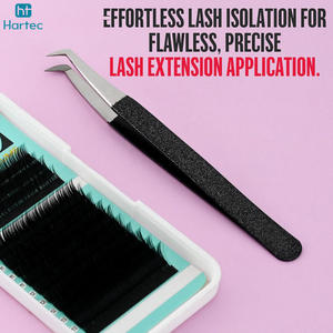 Custom Logo Eyelash Tweezers, High Precision Curved Tweezers For Eyelash Extension, Stainless Steel Glitter Lash Applicator Tool - Product Image 4