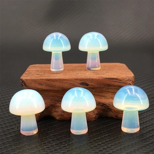 งานแกะสลักเห็ดโอปอลไลต์ธรรมชาติ คริสตัลโอปอลไลต์เพื่อการบำบัด สำหรับการทำเรกิ การทำสมาธิ และการตกแต่งตามหลักฮวงจุ้ย ขายส่ง - Product Image 6